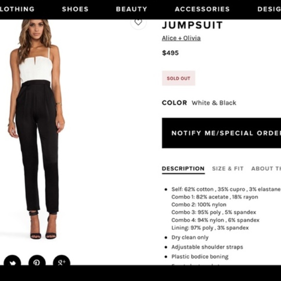 alice and olivia black jumpsuit